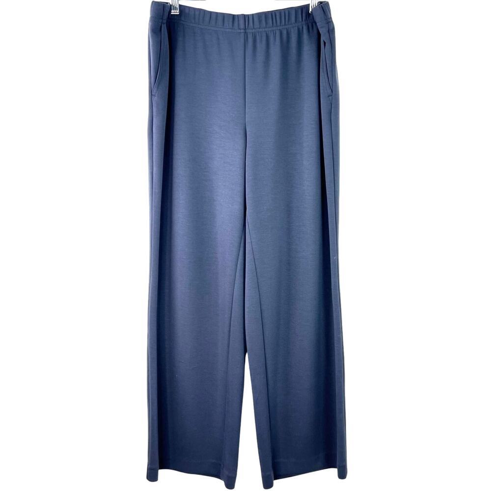 J. Jill Women's Blue Pull-on Elastic Waist Loungewear Pants Casual Size L Petite